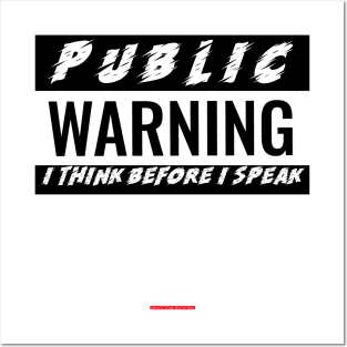 Vintage Public Warning Funny Slogan Design Posters and Art